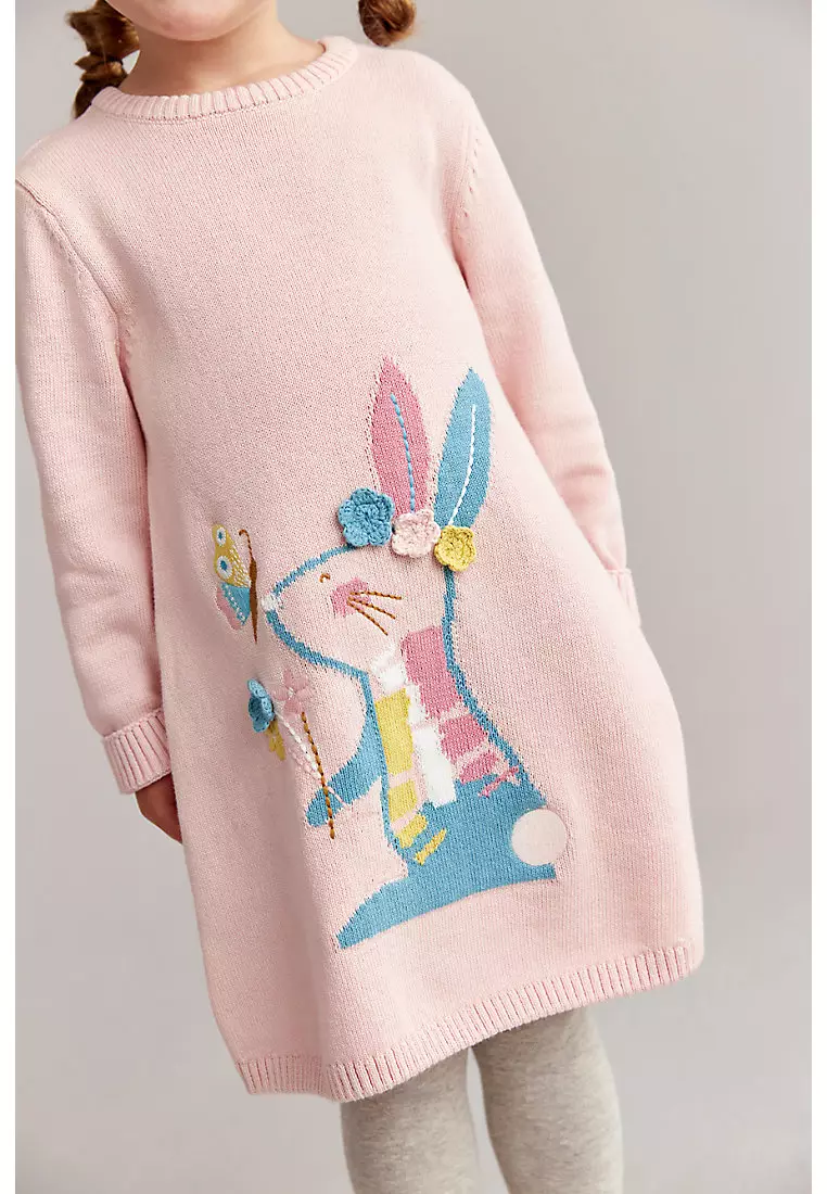 Buy Mothercare Rabbit Knitted Dress and Tights Set Online | ZALORA Malaysia
