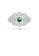 Glamorousky white Fashion Vintage Geometric Hollow Pattern Brooch with Green Cubic Zirconia E8A38ACDBEEE99GS_2