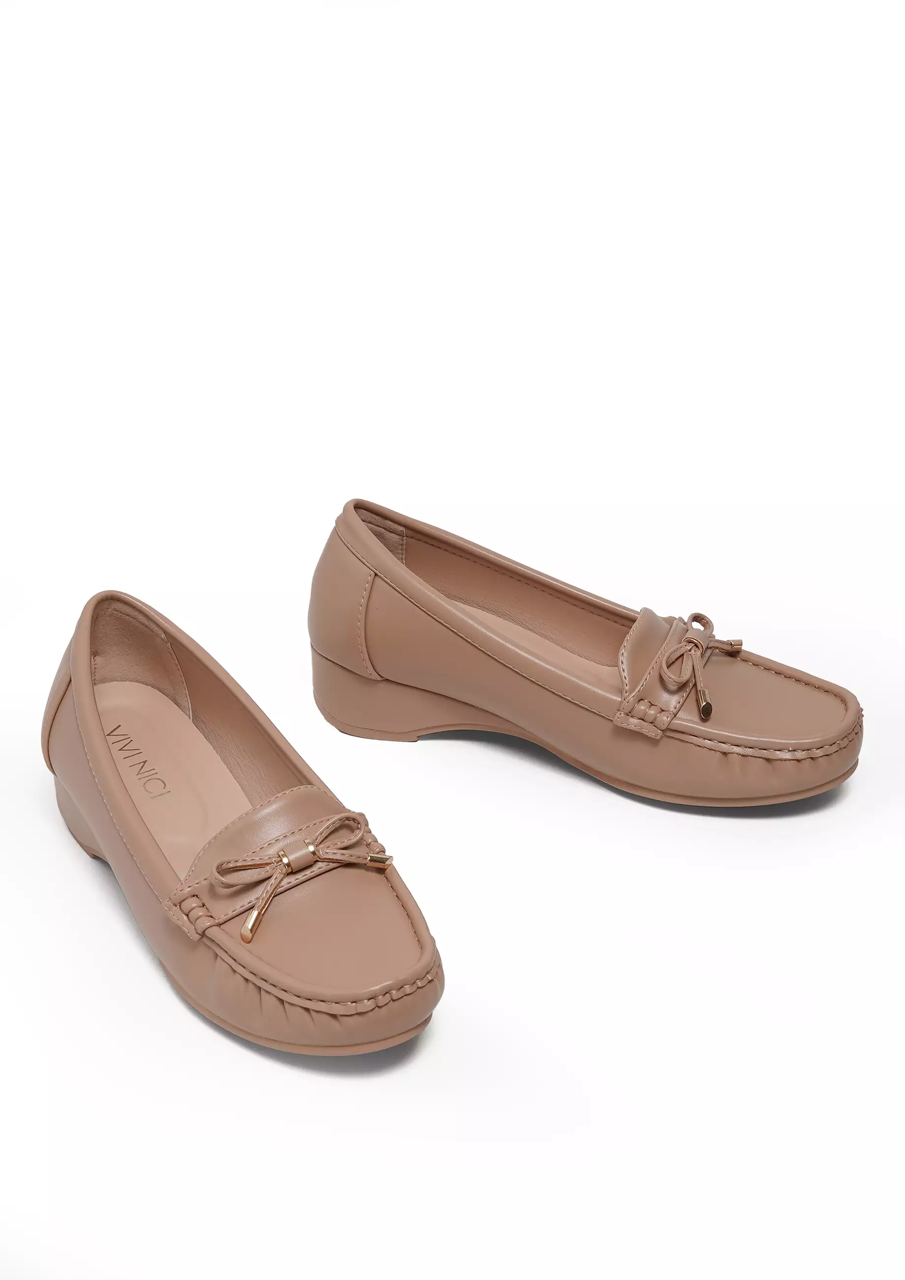 VIVI NICI - Julia Sepatu Kerja Wanita Hak 5 Cm Milk Coffee