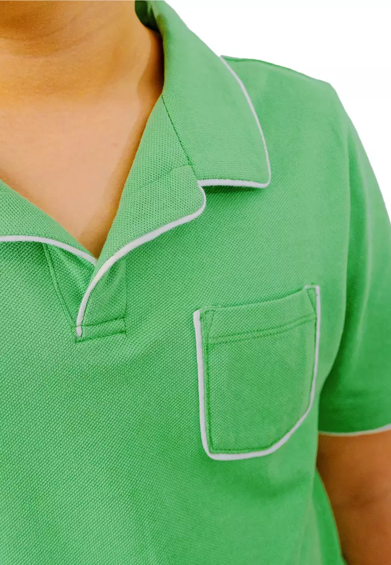 Boys Contrast Piping Polo Shirt