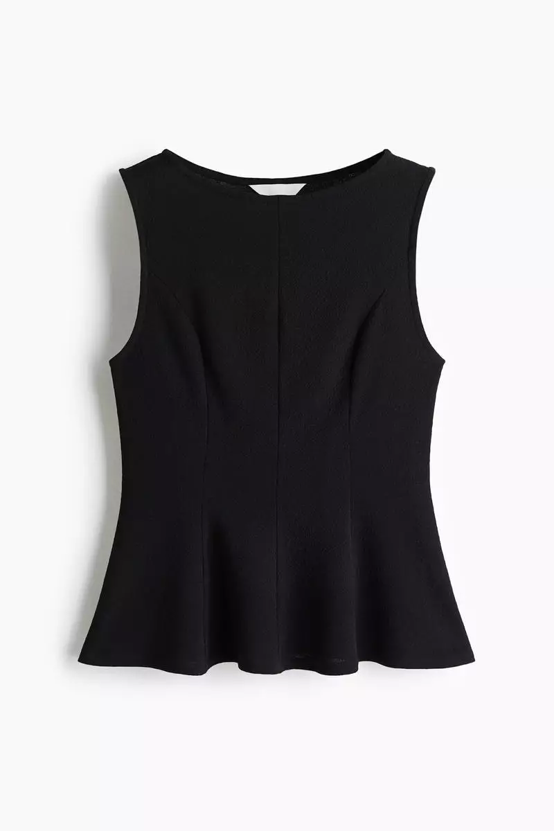 Sleeveless peplum top
