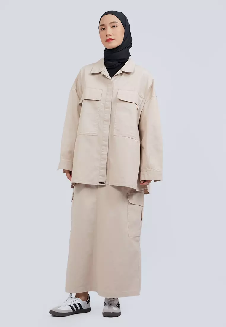 OVERSIZED DENIM TOPS WITH POCKET A022