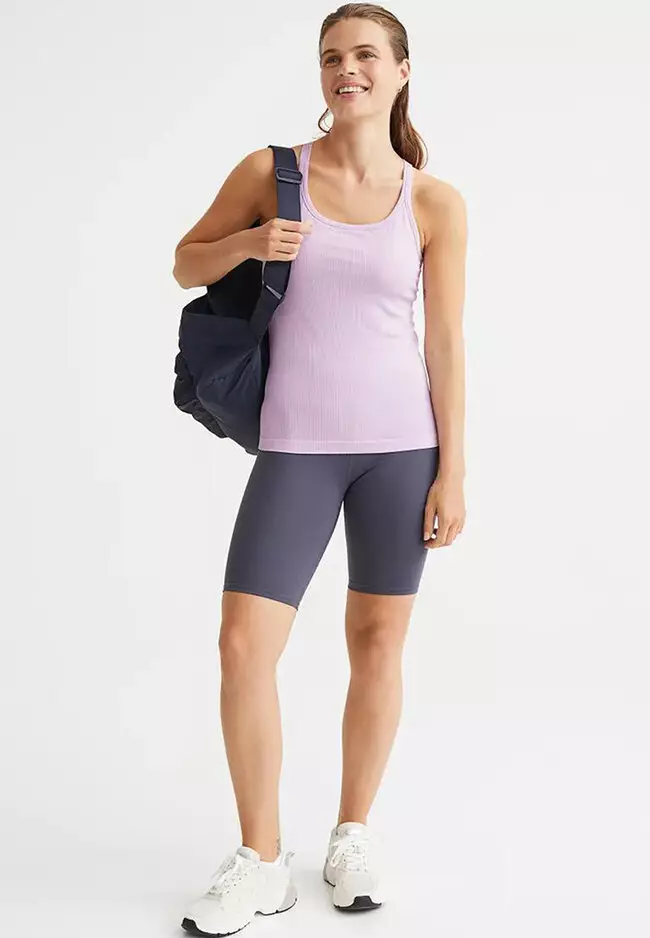 Buy H&M Seamless Top With Sports Bra 2024 Online