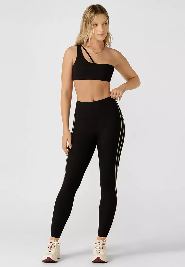 Luxe Rib Asymmetrical Sports Bra
