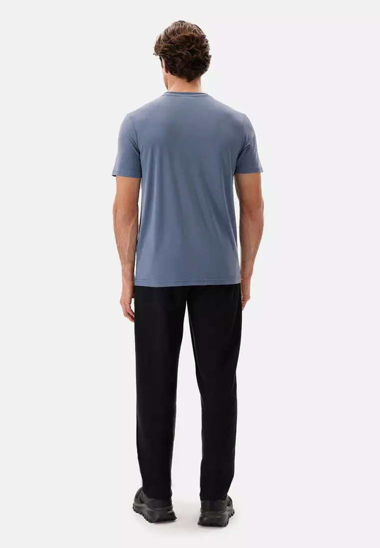 Indigo T-Shirt, Crew Neck, Regular, Short Sleeve Loungewear for Men
