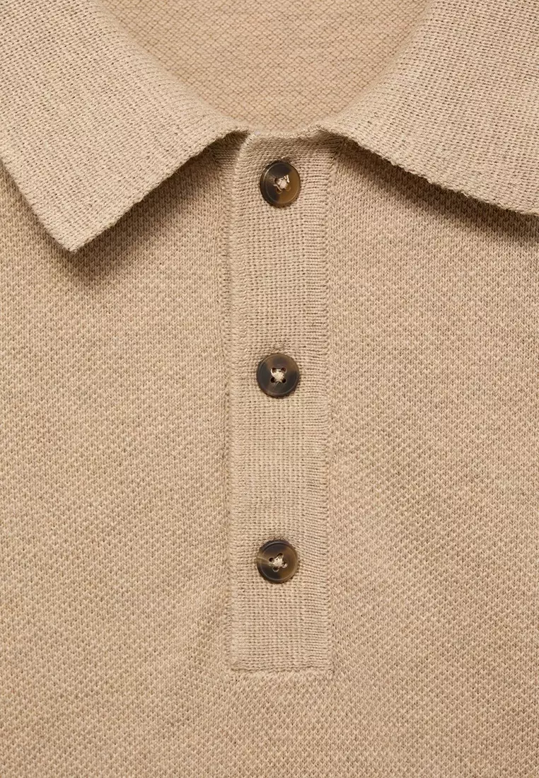 Fine-Knit Cotton Polo Shirt