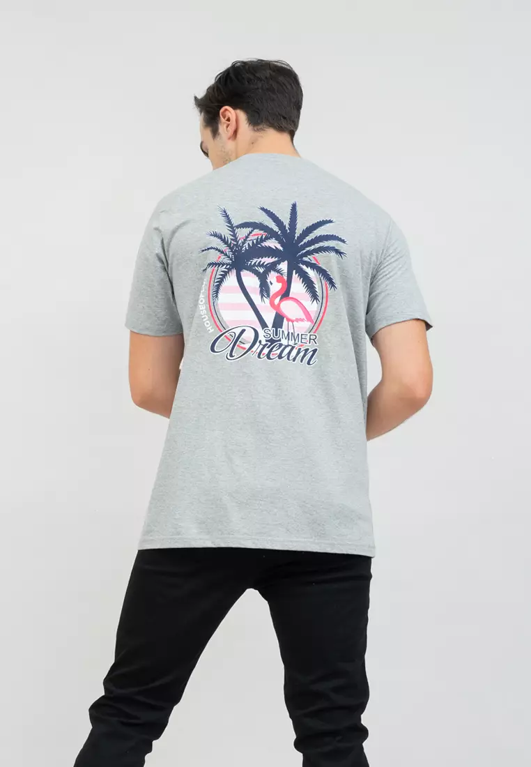 kaos pria lengan pendek dream abuabu size jumbo houseofcuff