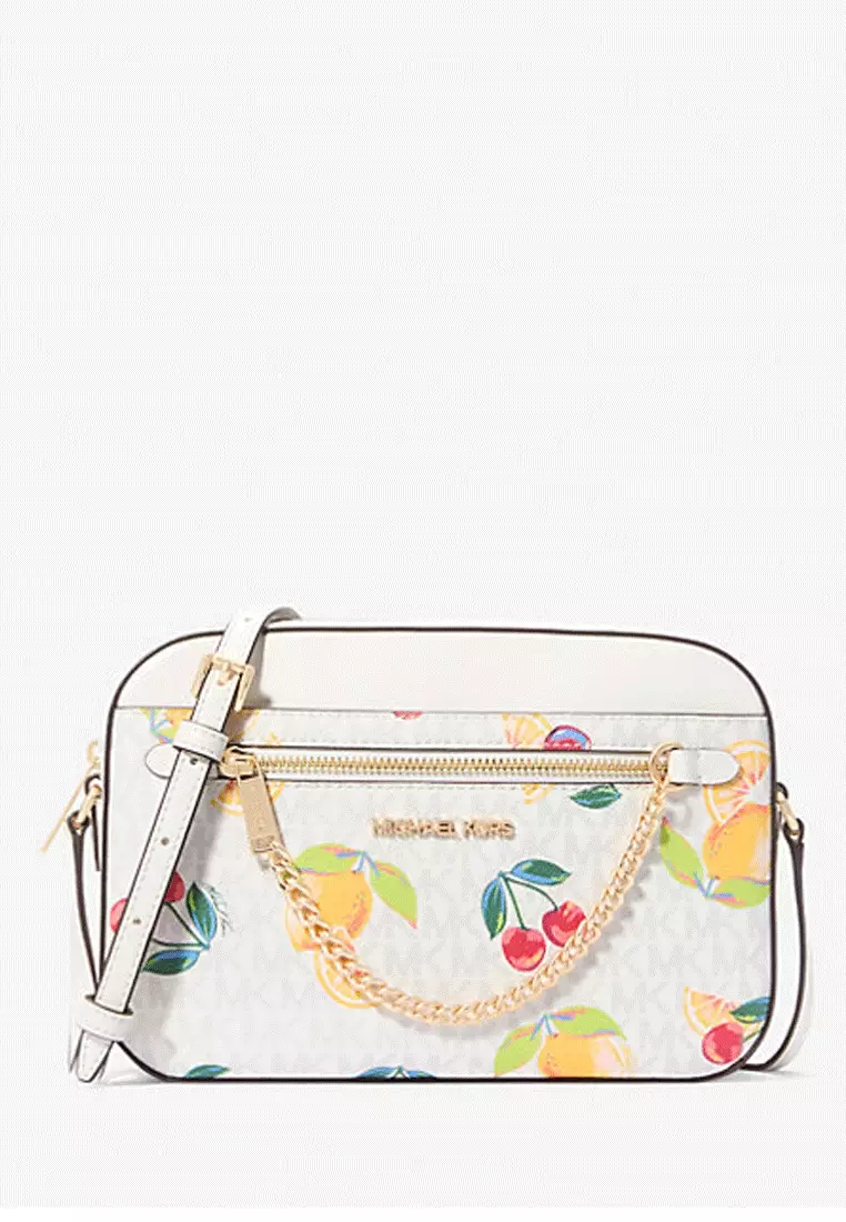 Jet set large floral logo crossbody bag outlet