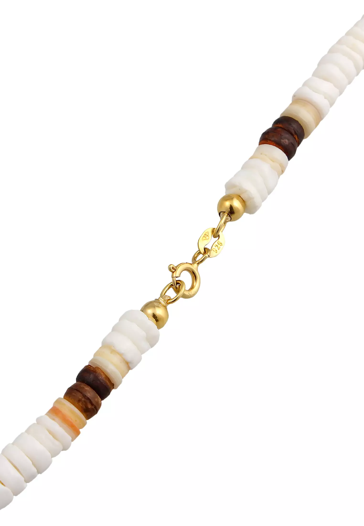 Necklace Shell Coconut Beads Gold Plated
