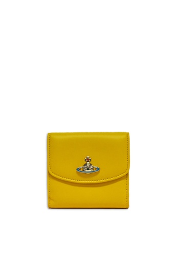 Vivienne Westwood yellow EMMA SMALL WALLET 7C0DBAC88E455CGS_1