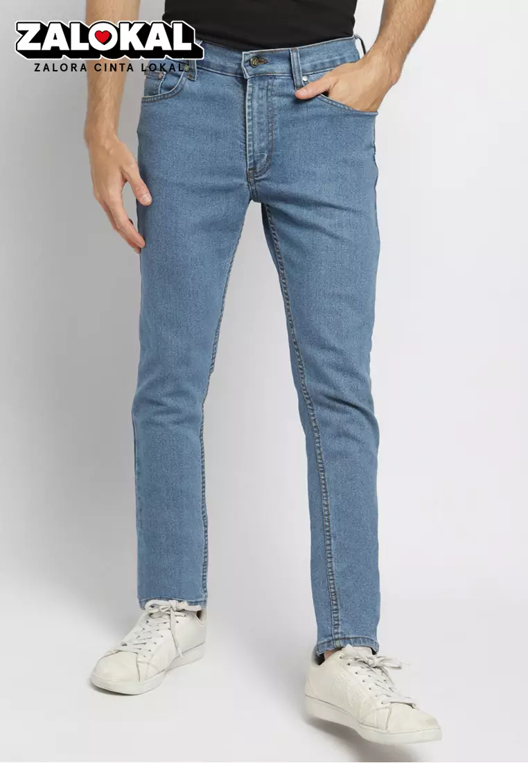 PAULMAY Celana Panjang Jeans Pria Slim Fit - Sky Light