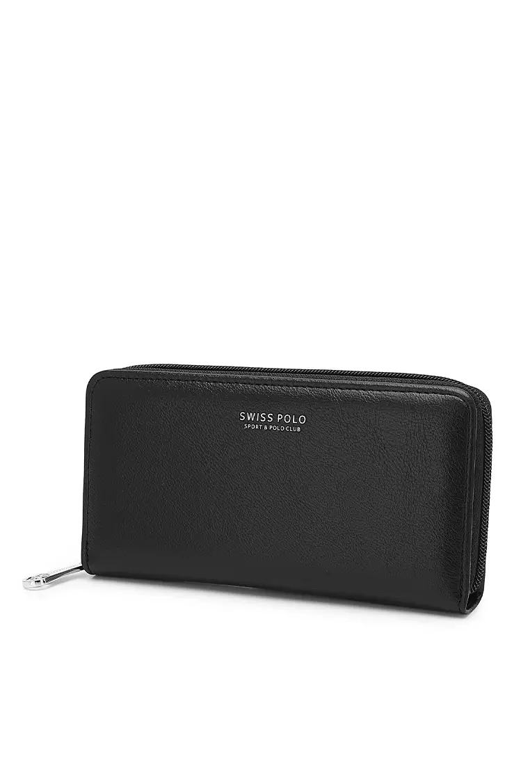 Women's Long Zipper Wallet - Black