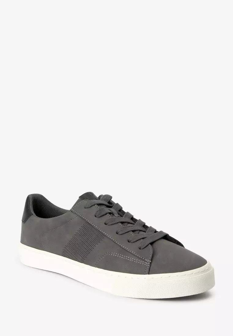 Mens grey 2025 suede trainers