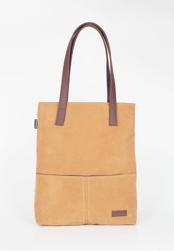 Tas Tote Bag Wanita Chalitta Series - Coklat Muda