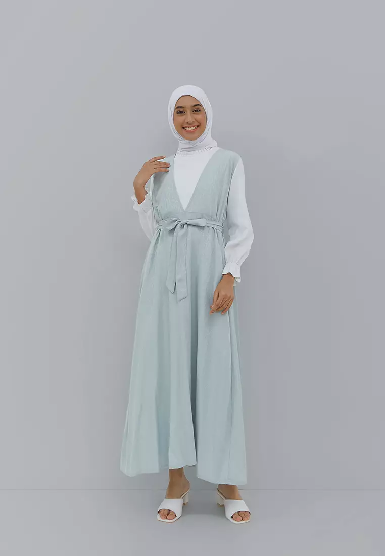 Khaira Two Set Dress Green (G.4275)