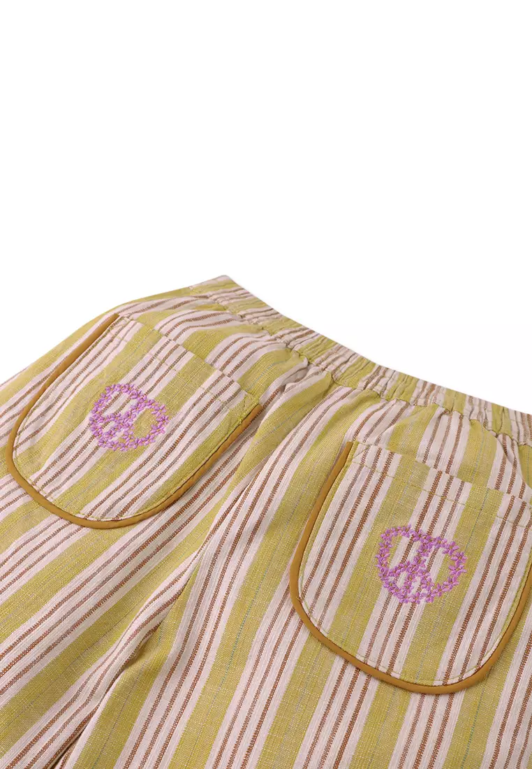 Faye Stripey Pull-On Pants