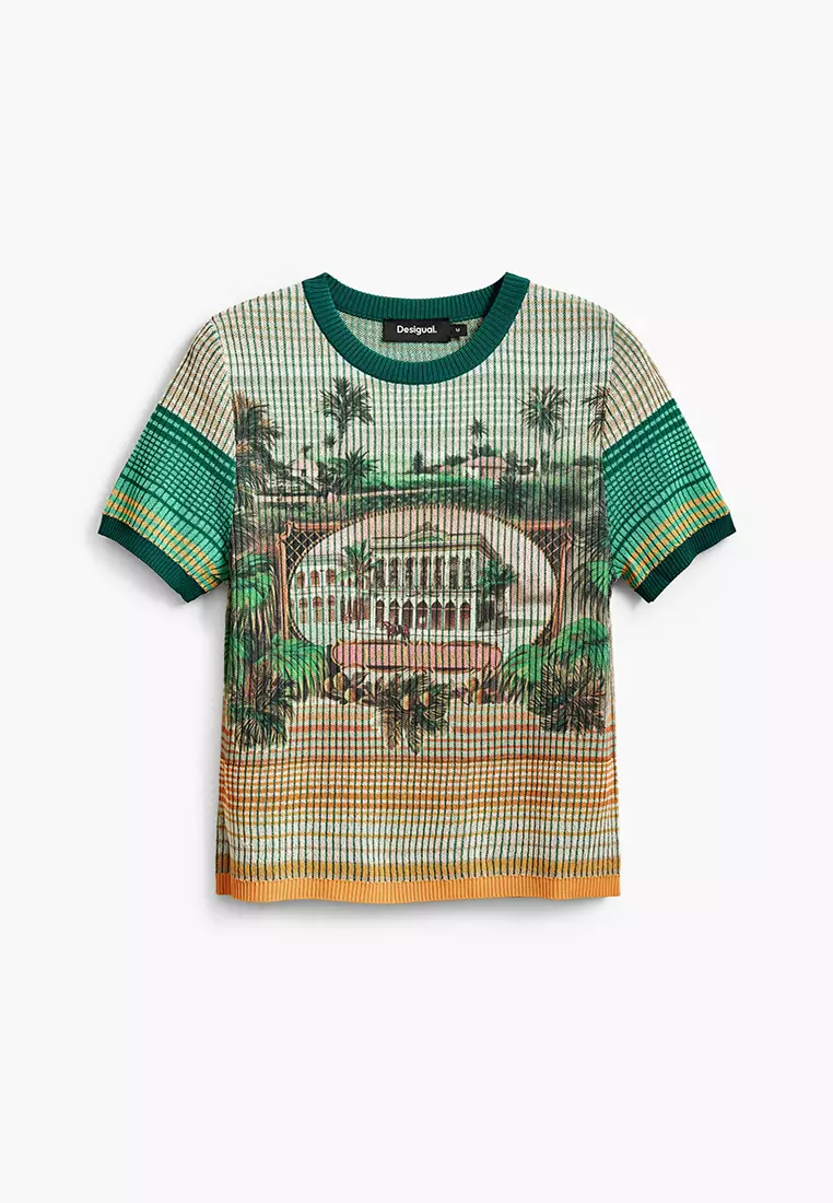 Landscape knit t-shirt