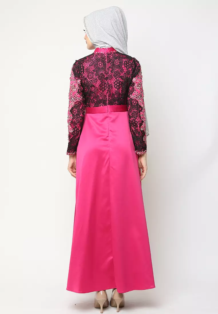 Bibiq Gamis Brokat Satin