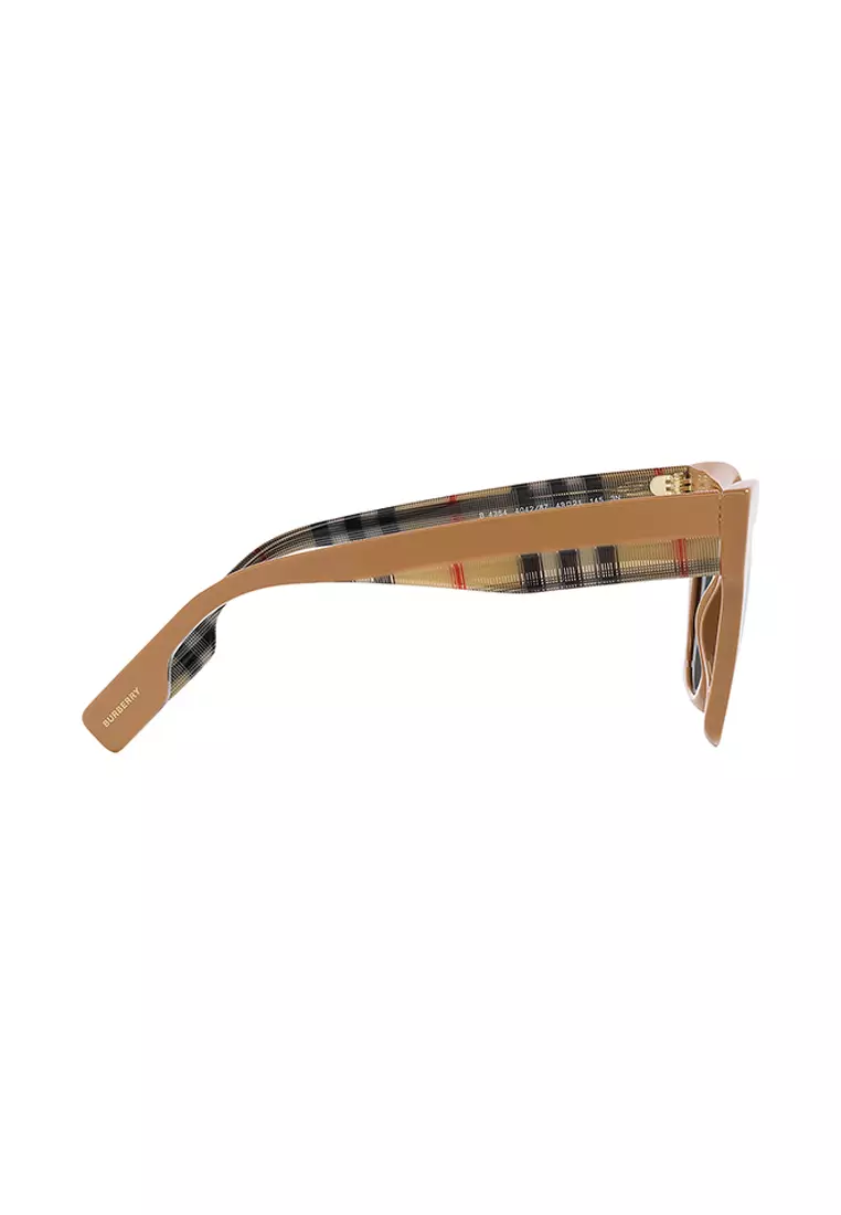 Women's Square Frame Light Brown Acetate Sunglasses - BE4364