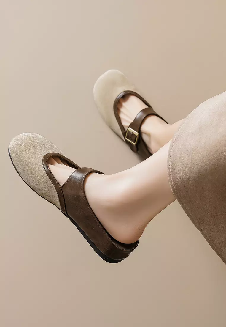 復古拼色懶人鞋 WW720-2