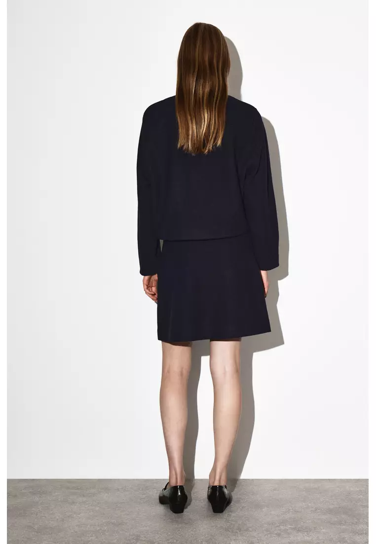 BOILED MERINO WOOL MINI SKIRT