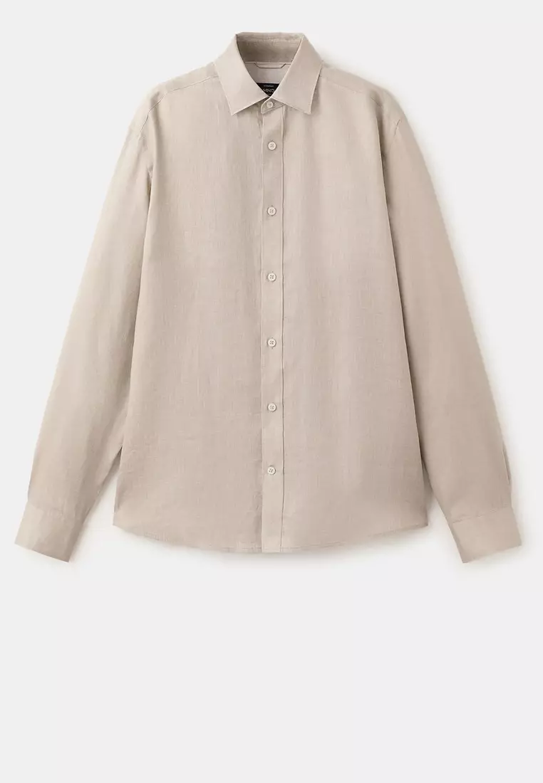 Regular-Fit 100% Linen Shirt