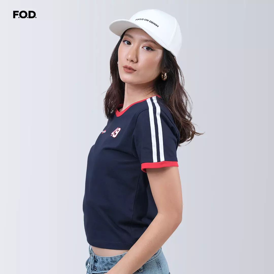 Kaos Wanita Baby Tee 49's Club Navy