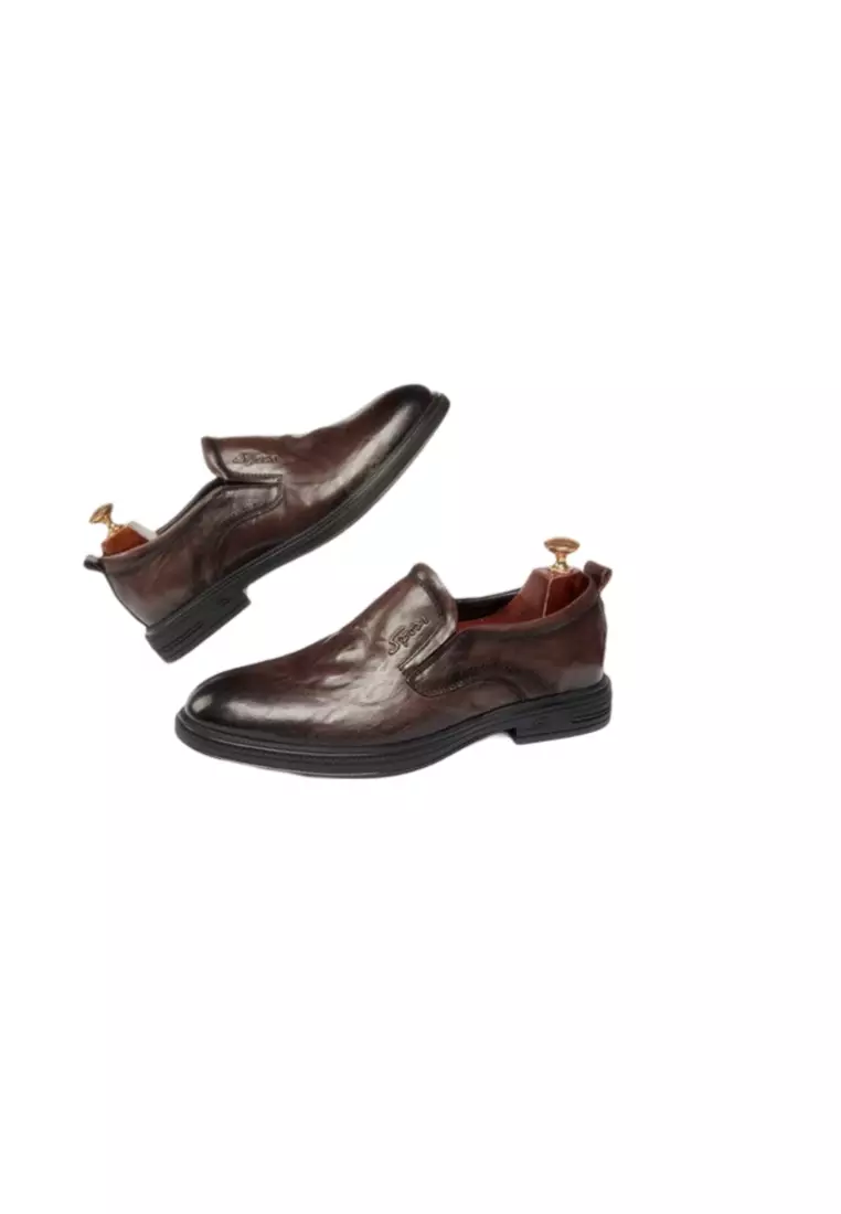 Soft-Soled Non-slip British Retro Business Formal Leather Shoes
