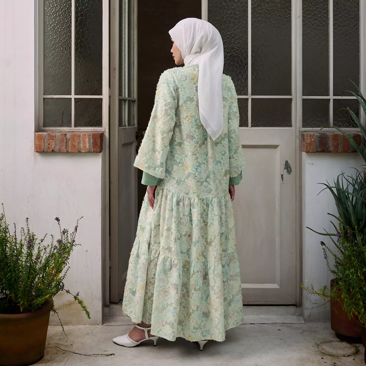 [Raya Collection] ZM Zaskia Mecca - Rilue Lime Plain - Gamis Wanita - Primadona Series Edisi Lilya Senja