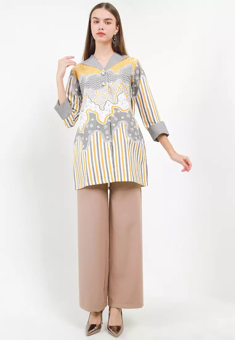 BATIK TALENTA EXCLUSIVE batik wanita blous PUPUS YELLOW