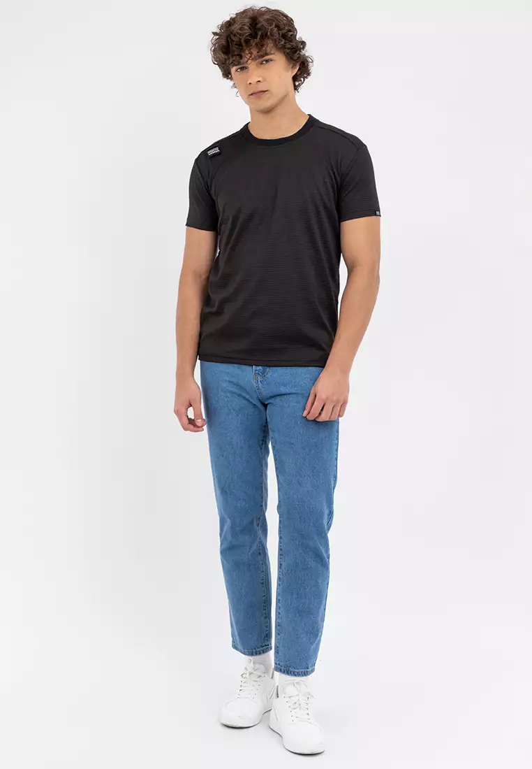 Men's Tear Off Logo Design Tee Black