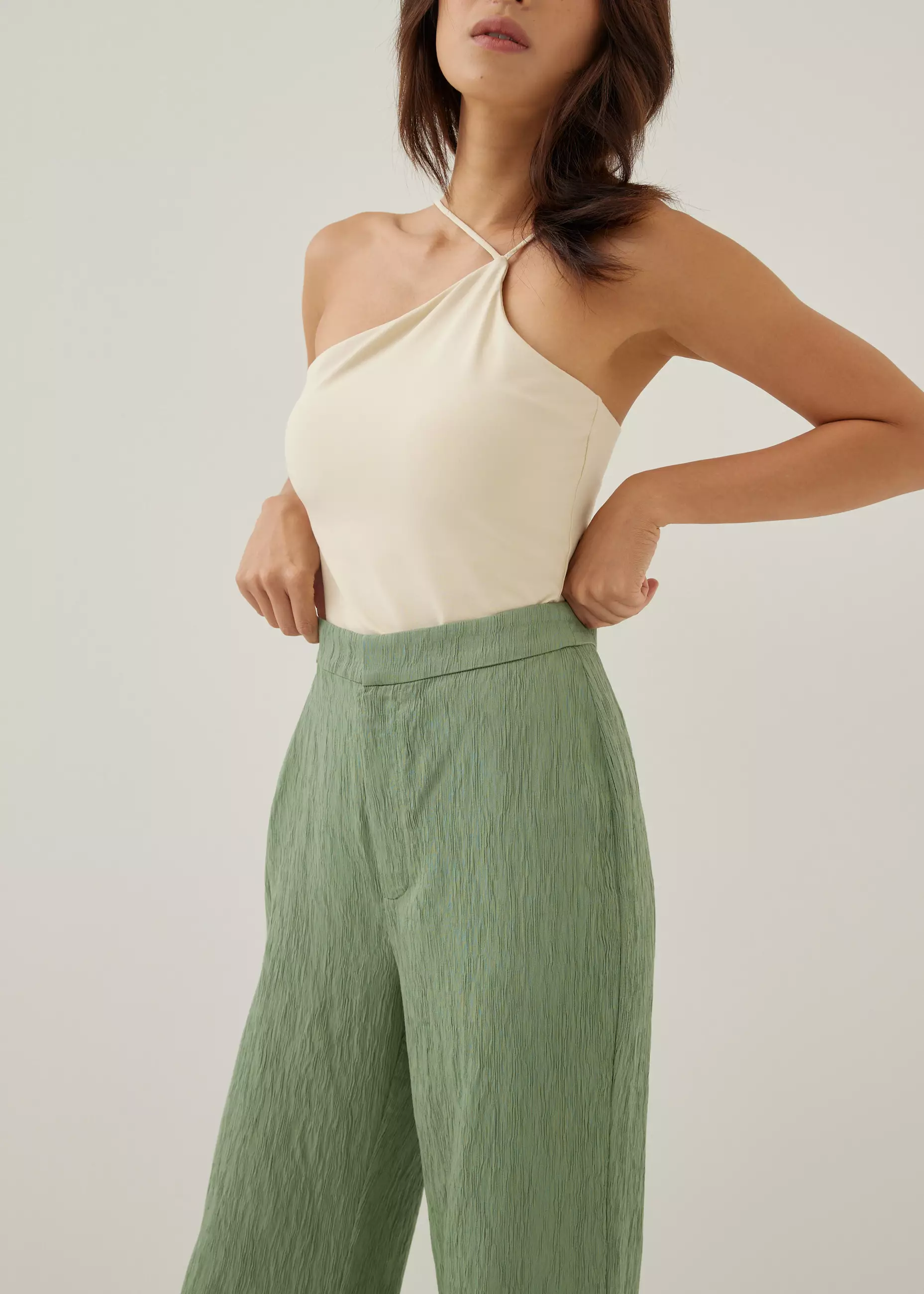 Celana Wanita - Emory Textured Flare Pants