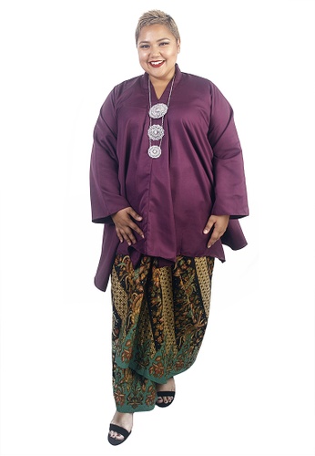 Raden Ayu Kebaya Batik from PLUMERIA in Red and blue and Purple