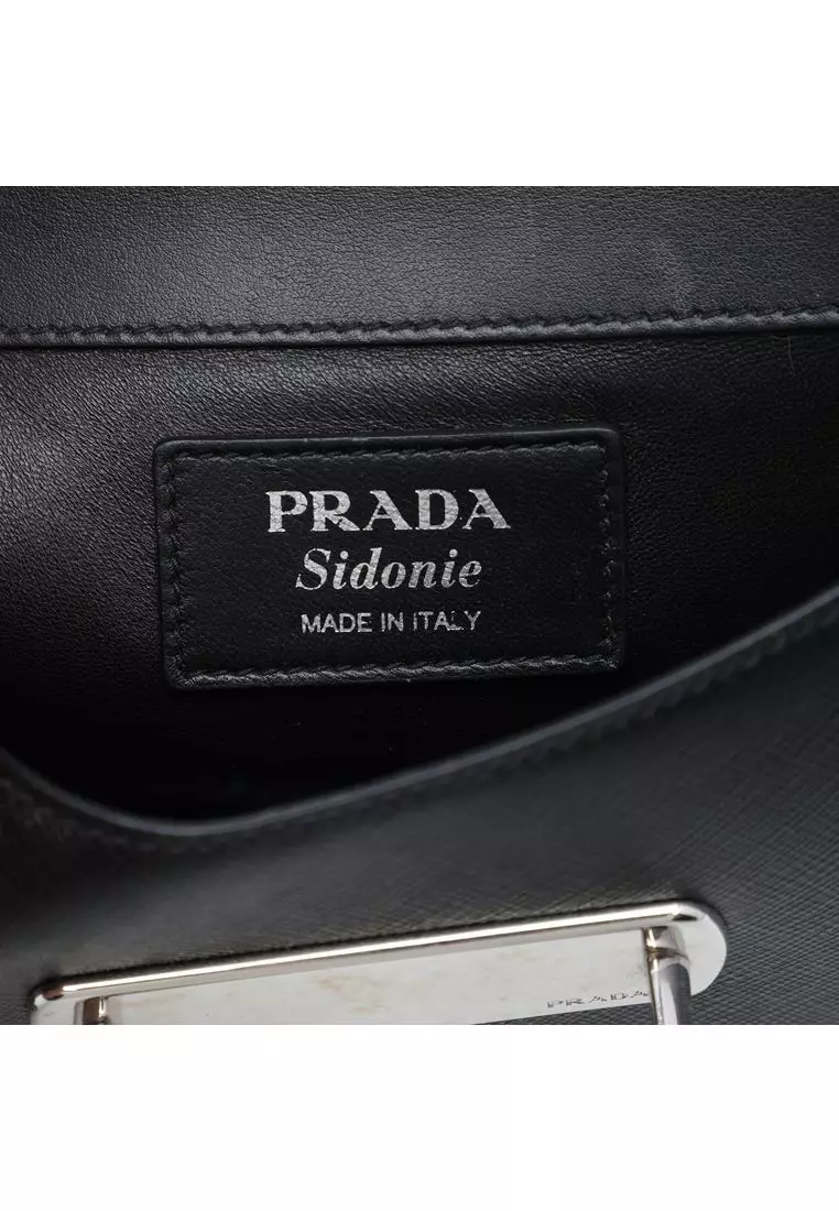 Pre-Loved Prada Saffiano And City Calf Sidonie Crossbody
