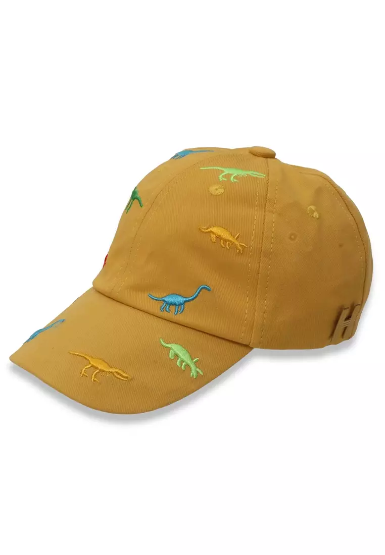 Javer Topi Anak Unisex Motif Dinosaurs Aksesoris Fashion Kid Baseball Caps Material Cotton ORIGINAL - Yellow