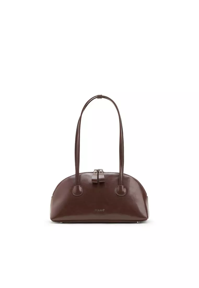 Tracey Long Strap Glossy Baguette Shoulder Bag