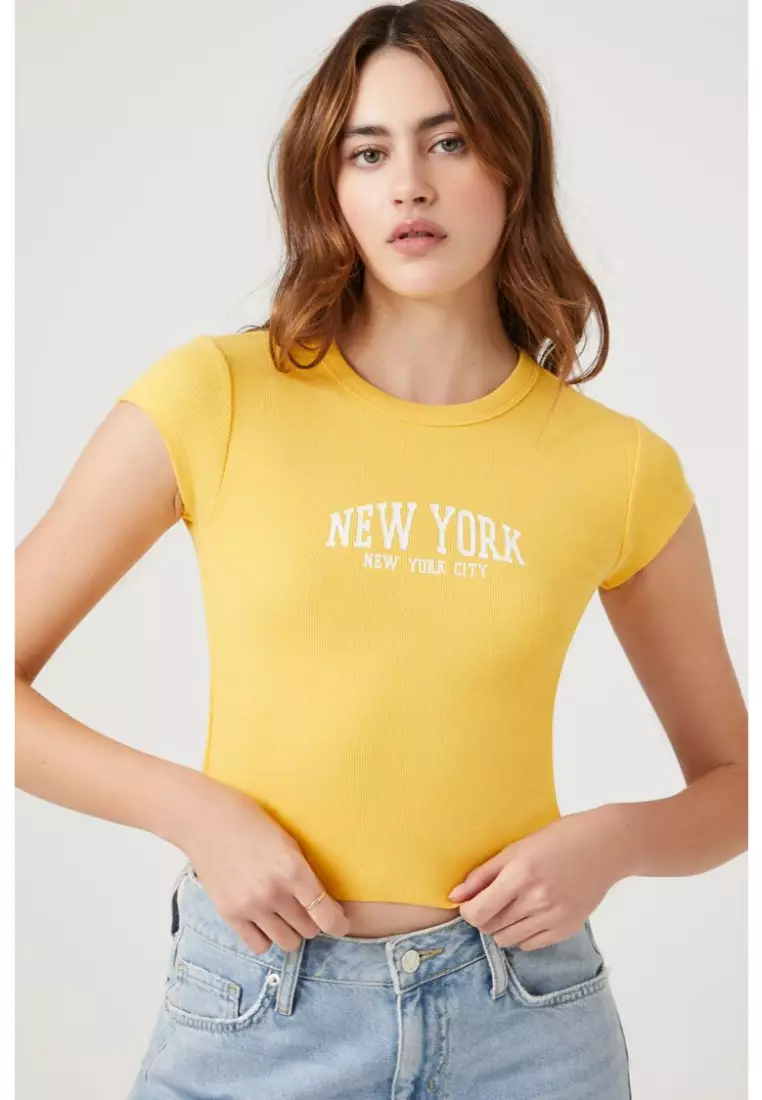 Buy FOREVER 21 New York Graphic Tee 2024 Online ZALORA Philippines