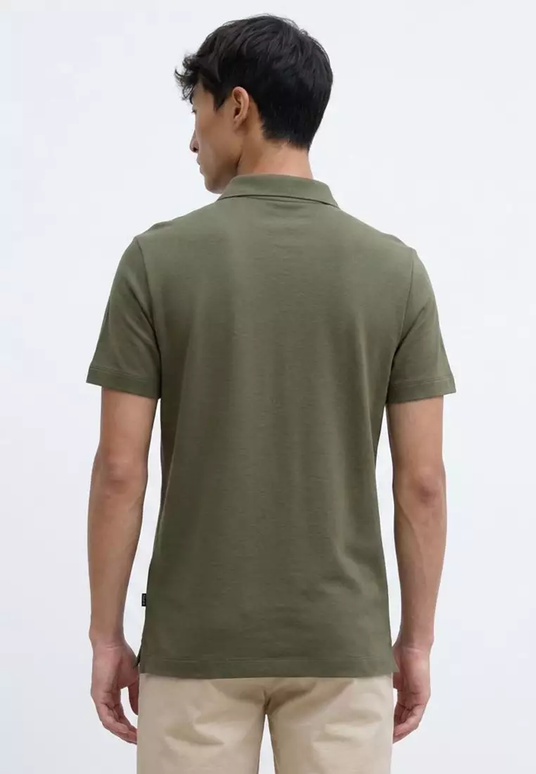 Interlock Cotton Slim Fit Polo Shirt - BOSS Business