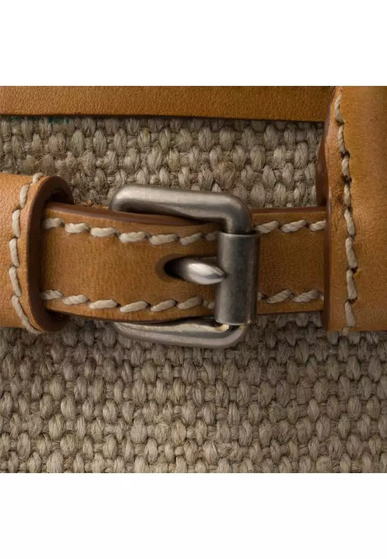 Bonnie Small Linen and Leather Handbag Rope/Natural