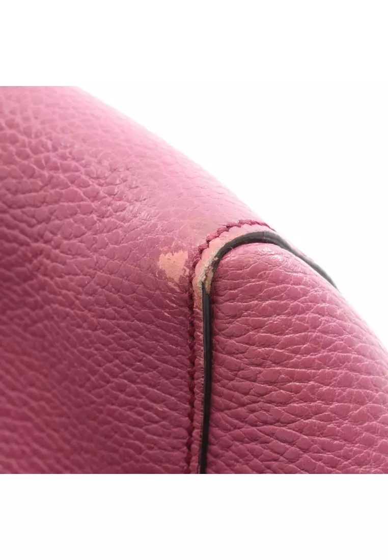 Pre-Loved Gucci swing Shoulder bag tote bag leather Pink purple Blue gray