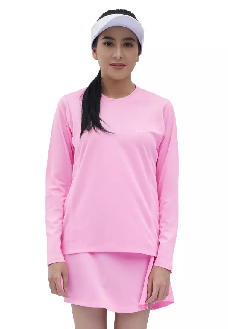 Tiento Kaos Running Dry Fit Baju Olahraga Wanita Lengan Panjang Gym Pakaian Sport Lari