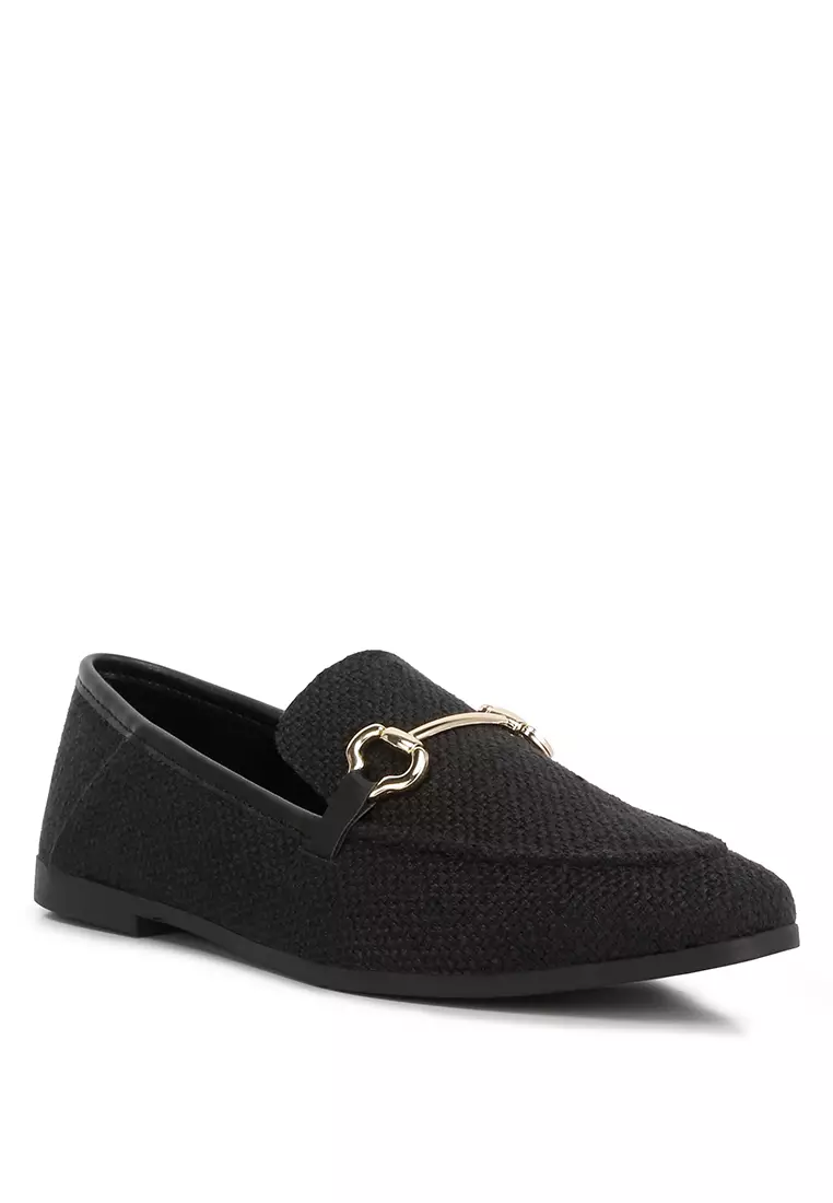 Black canvas outlet loafers