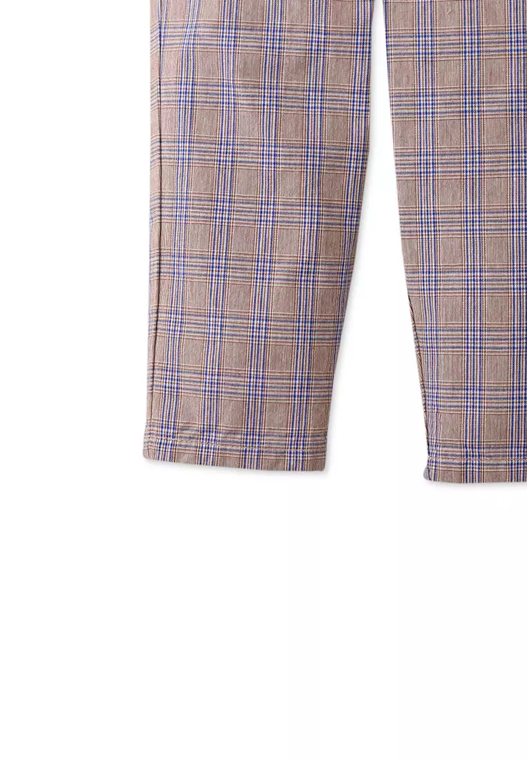 Baby Boys Low Crotch Houndstooth Pants with Suspenders