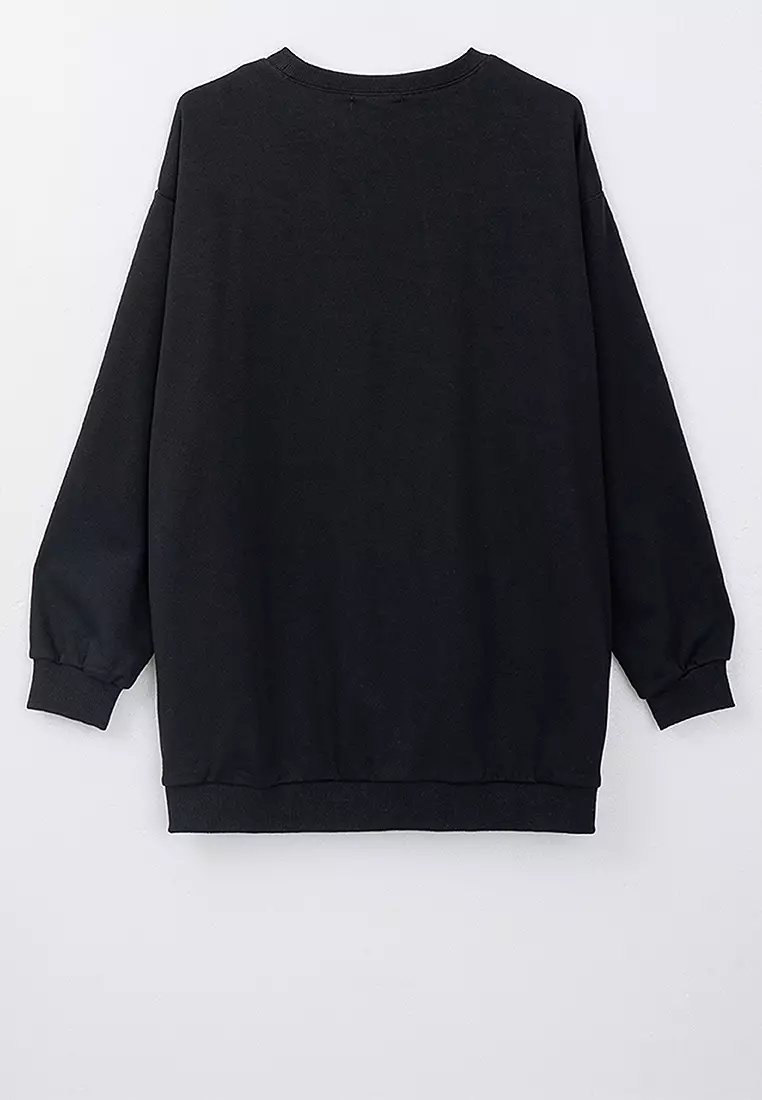 Heart-shape Cutout Sweatshirt