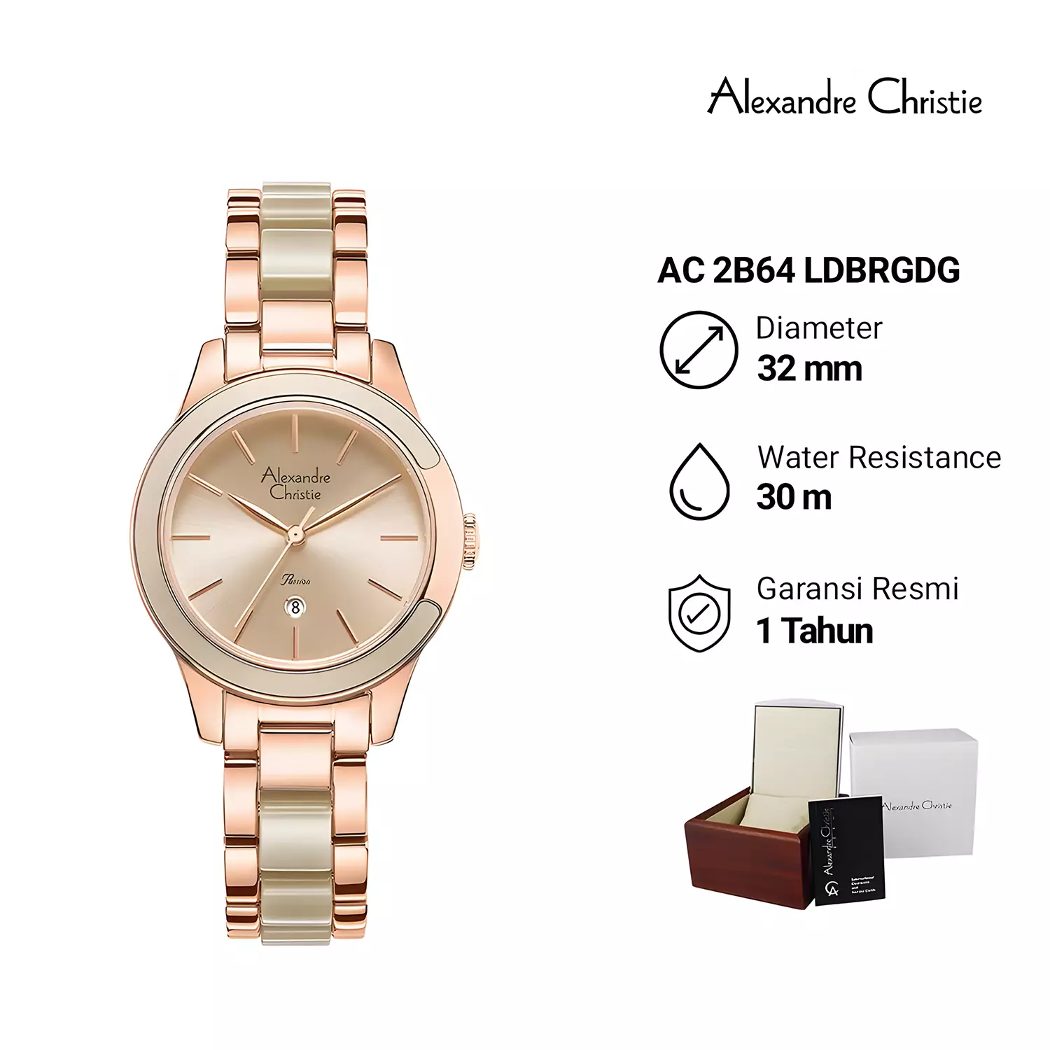 Jam Tangan Analog Wanita - Passion Series - Rose Gold Stainless Steel - 2B64 LDBRGDG