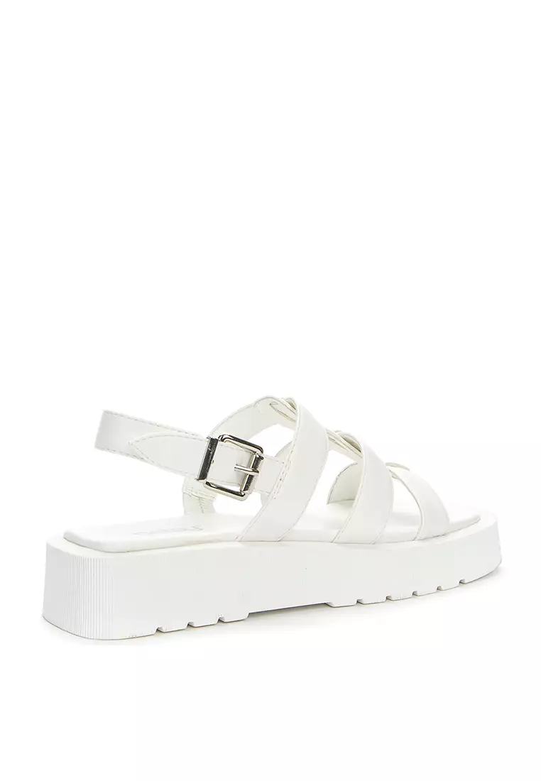 White on sale cleated sandals