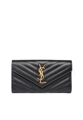 ysl monogram large flap wallet