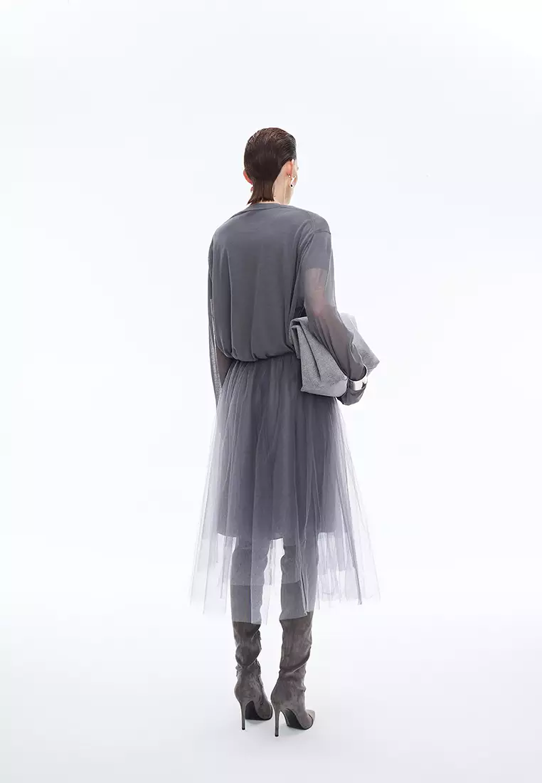 棉薄款長袖套頭針織衫