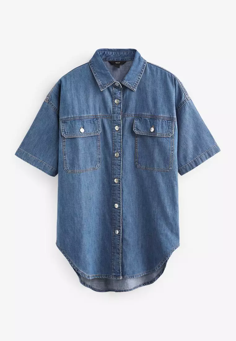 NEXT Short Sleeve Denim Shirt 2025 | Buy NEXT Online