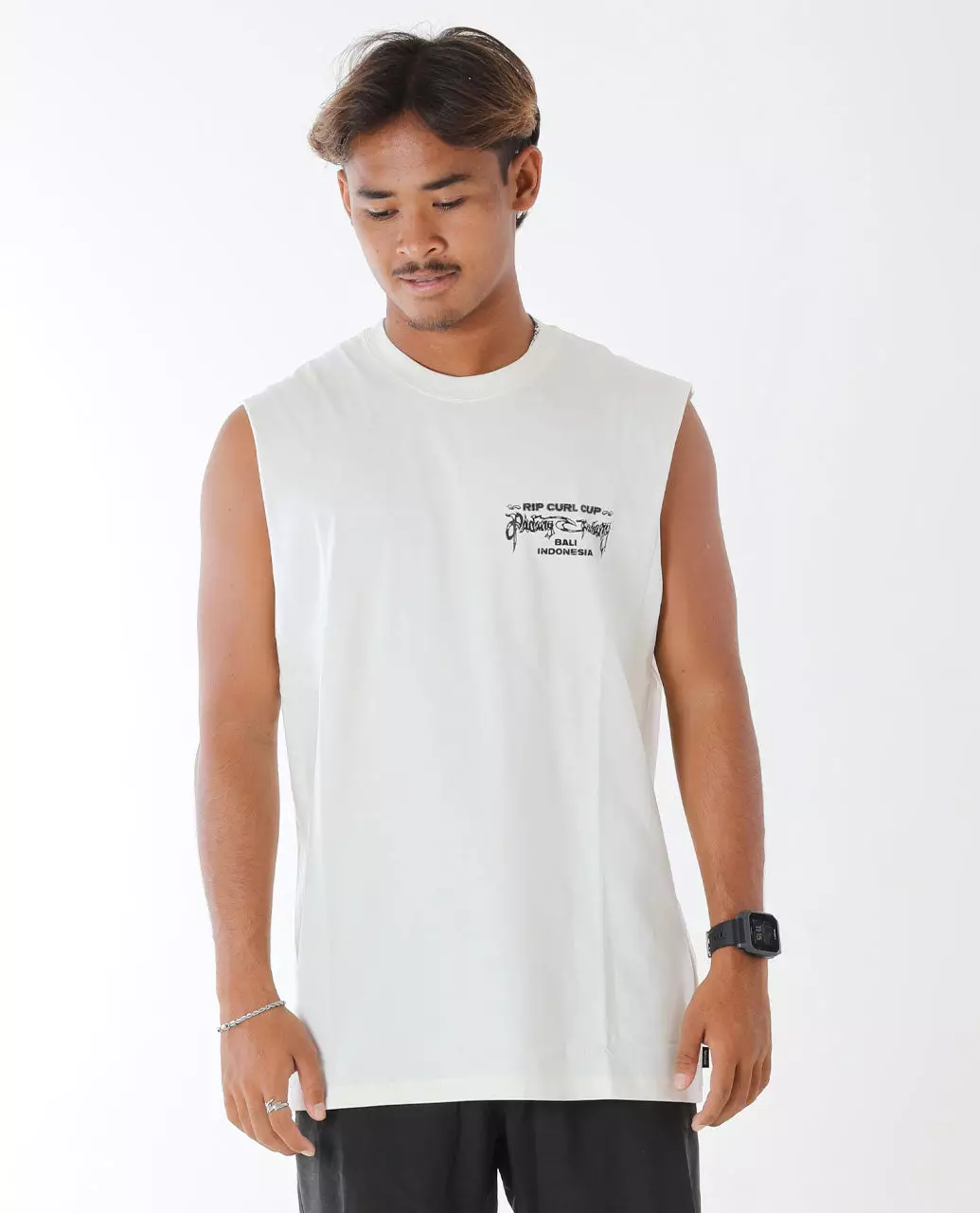 Rip Curl Unisex Padang Padang 25 Muscle Tee - Bone